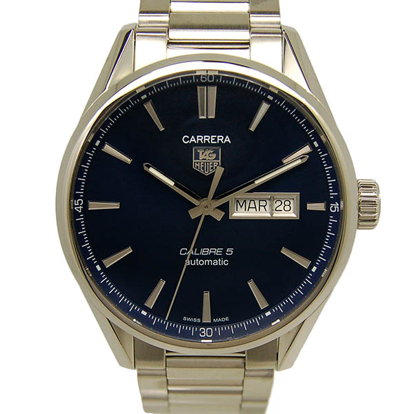 タグホイヤー　TAG HEUER　カレラ　デイデイト　キャリバー5　WAR201E.BA0723　41mm　SS　ブルー　USED　中古