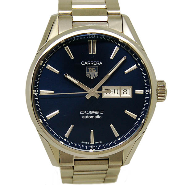 タグホイヤー　TAG HEUER　カレラ　デイデイト　キャリバー5　WAR201E.BA0723　41mm　SS　ブルー　USED　中古
