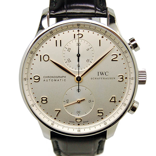 IWC　ポルトギーゼ　IW371445　シルバー　金針　Dバックル　自動巻　USED　中古