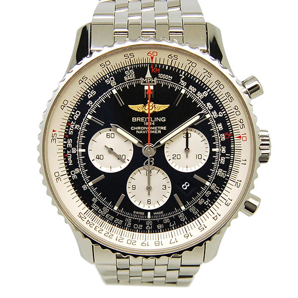 ブライトリング　BREITLING　ナビタイマー01　46mm　A017B09NP　SS　ブラック　USED　中古