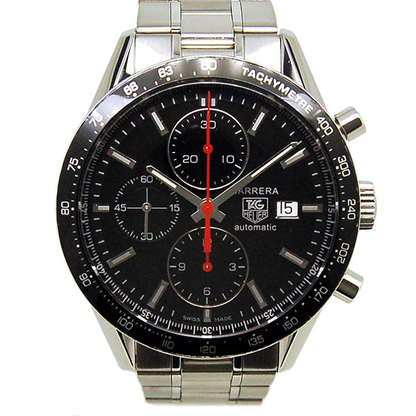 タグホイヤー　TAG HEUER　カレラ　レーシング　クロノグラフ　CV2014.BA0786　SS　ブラック　USED　中古