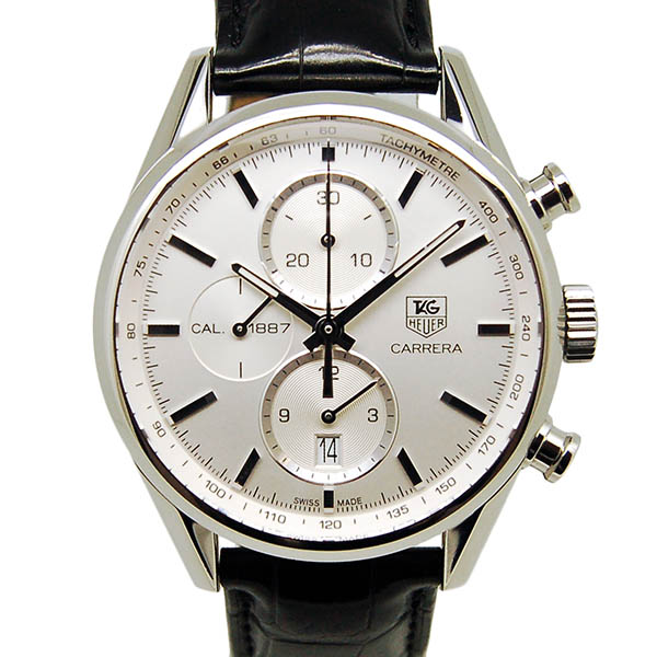 タグホイヤー TAG HEUER カレラクロノ キャリバー1887 CAR2111.FC6266 41mm SS シルバー 自動巻 革ベルト USED 中古 Zetton(ゼットン) タグホイヤー TAG HEUER カレラクロノ キャリバー1887 CAR2111.FC6266 41mm SS シルバー 自動巻 革ベルト USED 中古 Zetton(ゼットン)