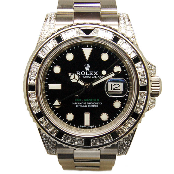 ロレックス　ROLEX　GMTマスター2　Ref.116759SANR  サファイアダイヤ　18KWG　V番　USED　中古