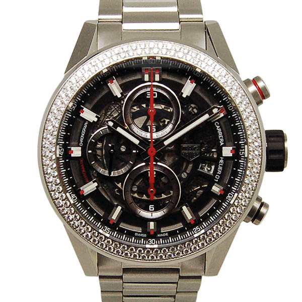 タグホイヤー　TAG HEUER　カレラ　キャリバーホイヤー01　ダイヤベゼル　CAR201P.BA0766　USED　中古
