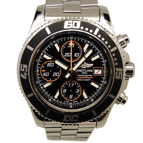 ブライトリング　BREITLING　スーパーオーシャンクロノグラフ　A109B85PRS　アビスオレンジ　SS　44mm　500m防水　USED　中古