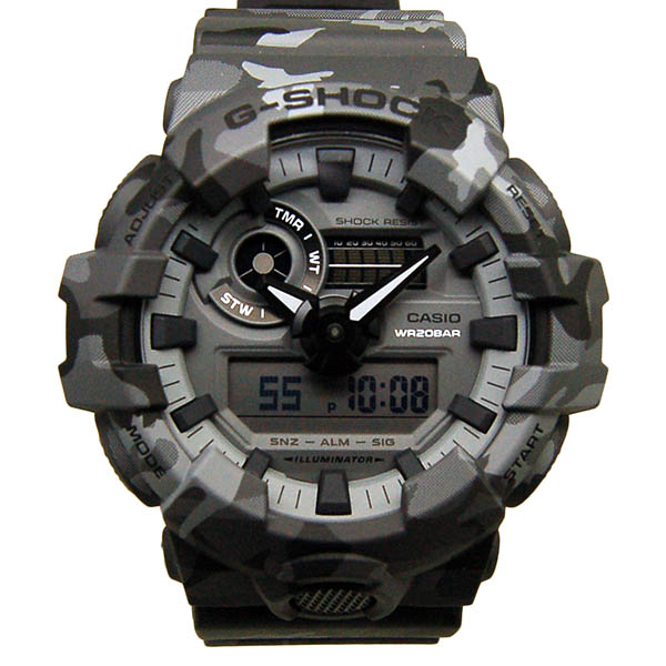 カシオ　ＣＡＳＩＯ　Gショック　GA-700CM-8AJF　カモフラージュ　グレー　未使用品
