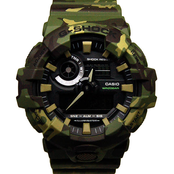 カシオ　ＣＡＳＩＯ　Gショック　GA-700CM-3AJF　カモフラージュ　カーキ　未使用品