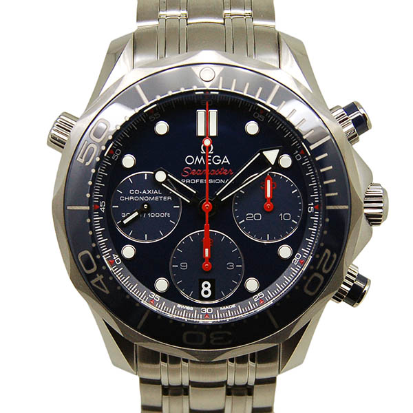 オメガ　OMEGA　シーマスター300　コーアクシャル　クロノグラフ　212.30.42.50.03.001　ブルー　未使用品