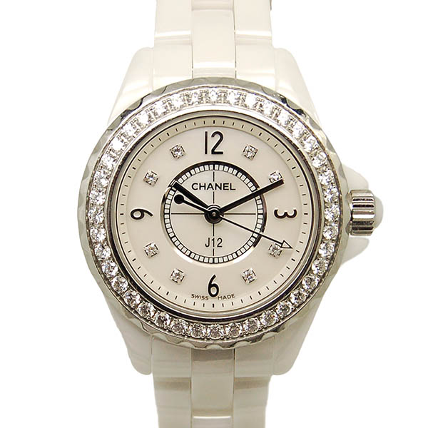 シャネル　CHANEL　J12　H2572　ダイヤモンド　29mm　ホワイト　USED　中古