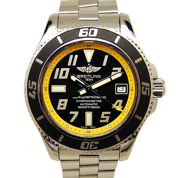 ブライトリング　BREITLING　スーパーオーシャン42　A187B32PRS　アビスイエロー　42mm　SS　USED　中古