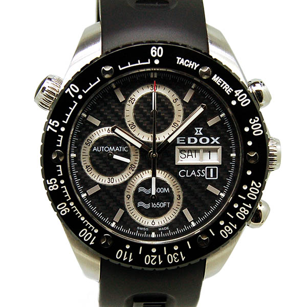 エドックス　EDOX　クラスワン　クロノグラフ　01103-3N-NIN　自動巻　43mm　USED　中古