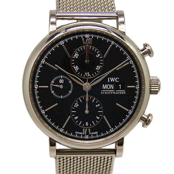 IWC　ポートフィノ　クロノグラフ　IW391010　SS　ブラック　USED　中古