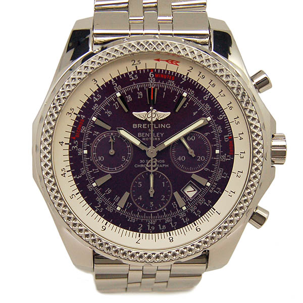 ブライトリング　BREITLING　ベントレー　モーターズ　クロノグラフ　A252Q22SP　バイオレットグレー　48.7mm　USED　中古