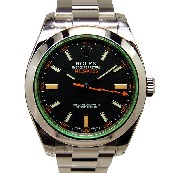 ロレックス　ROLEX　ミルガウス　116400GV　グリーンガラス　ブラック　ランダム番　未使用品