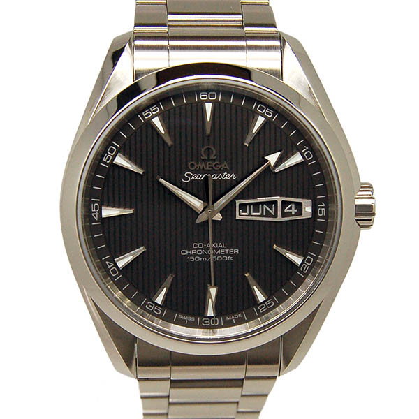 オメガ　OMEGA　シーマスター　アクアテラ　アニュアルカレンダー　231.10.43.22.06.001　メンズ　43mm　SS　グレータペストリー　USED　中古