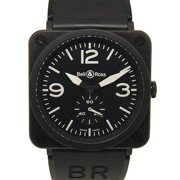 ベル＆ロス　BELL＆ROSS　スクエア　BRS-98-BCS　39mm　ブラック　セラミック　クォーツ　USED　中古