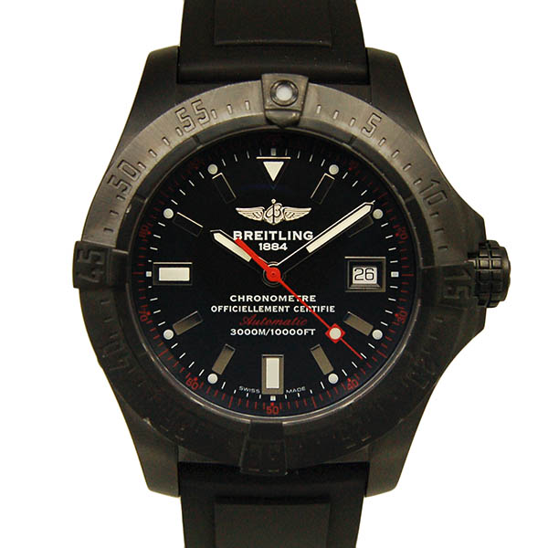 ブライトリング　BREITLING　アベンジャー　シーウルフ　ブラックスティール　M177B45RPB　世界1000本限定　USED　中古