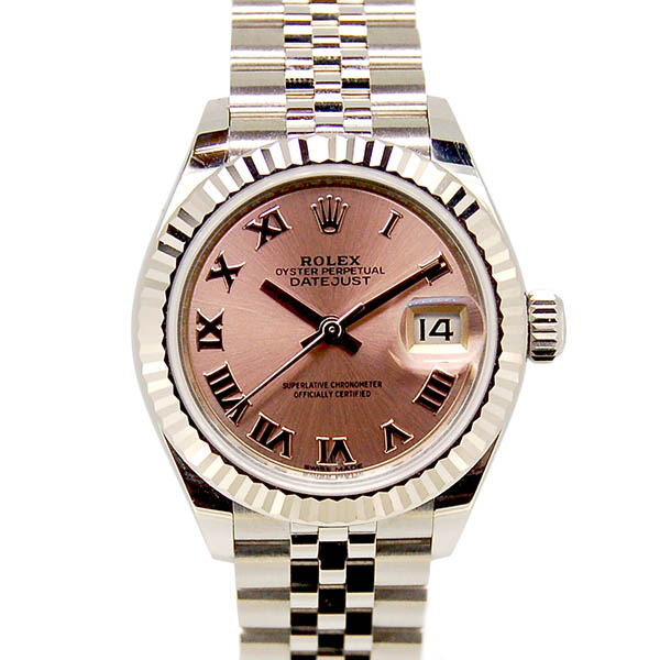 ロレックス　ROLEX　レディ デイトジャスト 28　279174　ピンクローマ　SS×WG　USED　中古