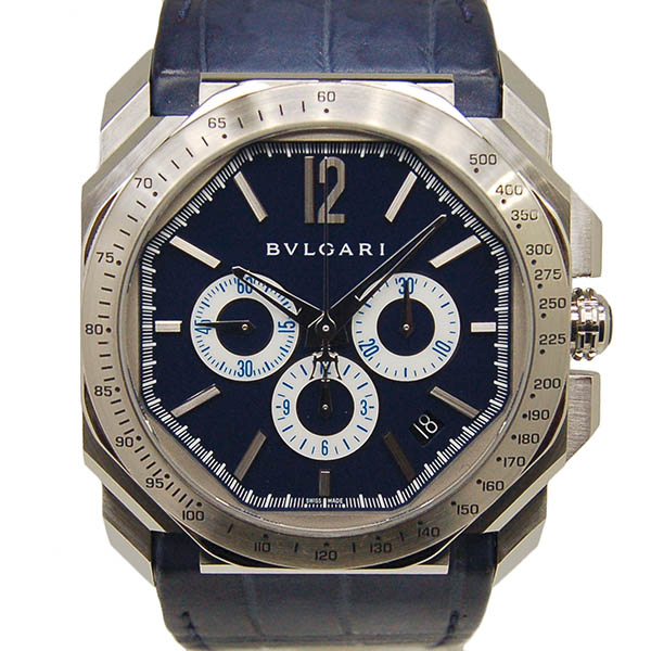 ブルガリ　BVLGARI　オクト　マセラティ　クロノグラフ　BGO41C35SLDCH/MAS　世界1914本限定　革ベルト　USED　中古