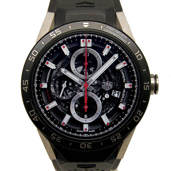 タグホイヤー　TAG HEUER　コネクテッド 46　　SAR8A80.FT6045　46mm　チタン　ブラック　ラバーベルト　USED　中古