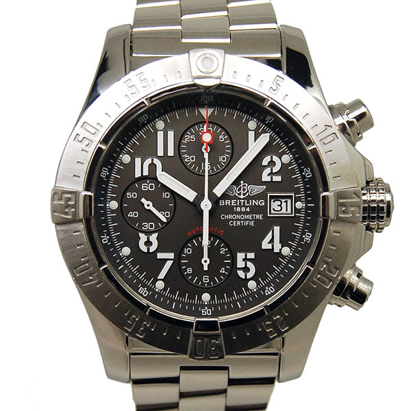 ブライトリング　BREITLING　アベンジャー　スカイランド　A338F34PRS　グレー　自動巻　45mm　USED　中古　