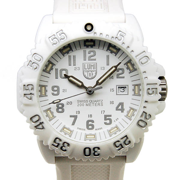 ルミノックス　LUMINOX　ネイビーシールズ　3050シリーズ　ホワイト　44mm　USED　中古