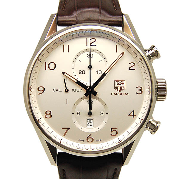 タグホイヤー　TAG HEUER　カレラクロノ1887　CAR2012.FC6236　SS　シルバー　43mm　金針　革ベルト　未使用品
