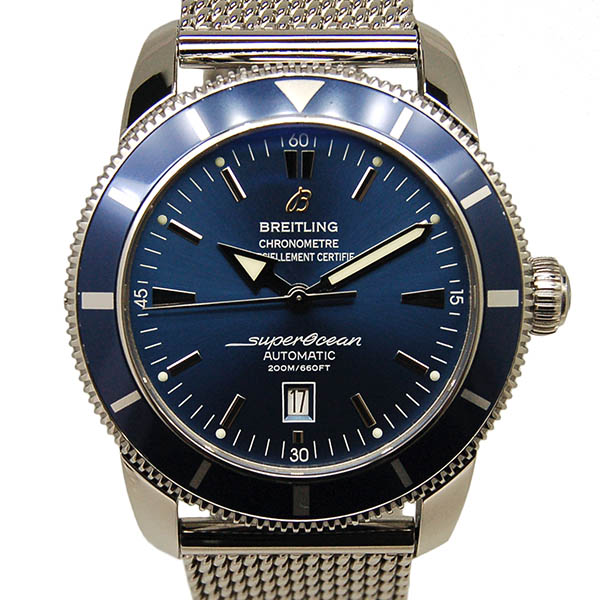 ブライトリング　BREITLING　スーパーオーシャンヘリテージ　46mm　A172C34OCA　ブルー　200m防水　USED　中古