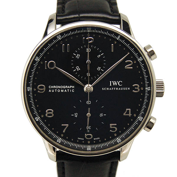 IWC　ポルトギーゼ　クロノグラフ　IW371447　ブラック　41mm　USED　中古