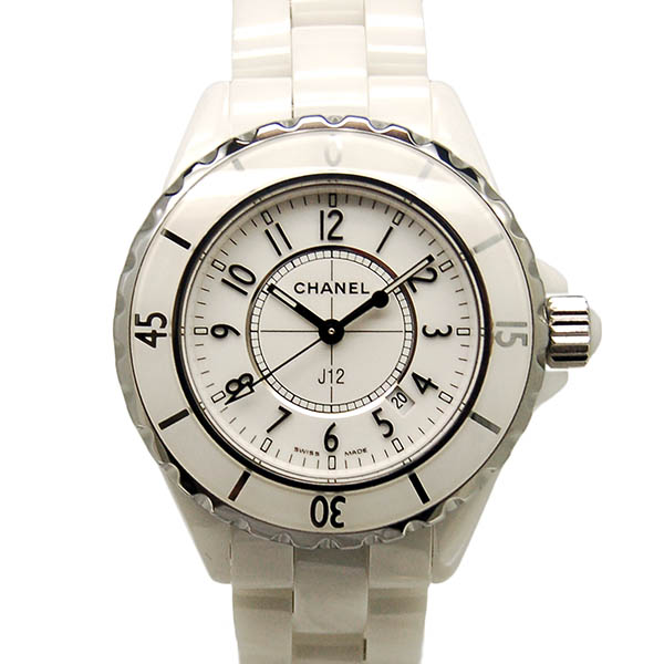 シャネル　CHANEL　J12 　ホワイト　白　セラミック　H0968　レディース　クォーツ　33mm　USED　中古