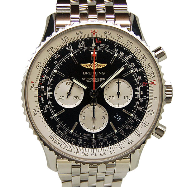 ブライトリング　BREITLING　ナビタイマー01　46mm　A017B09NP　SS　ブラック　USED　中古
