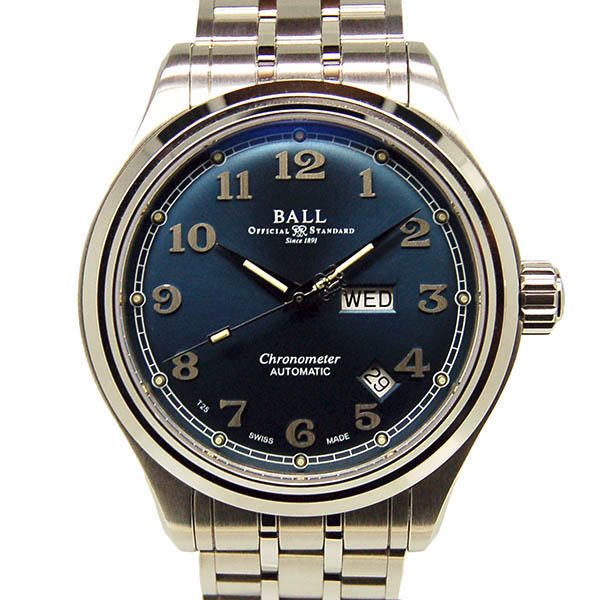 ボールウォッチ　BALL　トレインマスター クリーブランド エクスプレス　NM1058D-SCJ-BE  ブルー　SS　41mm　USED　中古
