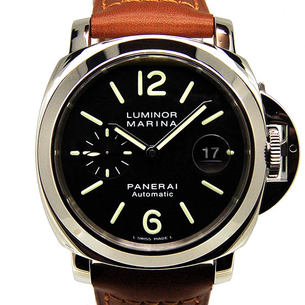 パネライ　PANERAI　ルミノールマリーナ　44mm　PAM00104　自動巻　SS　ブラック　革　H番　USED　中古
