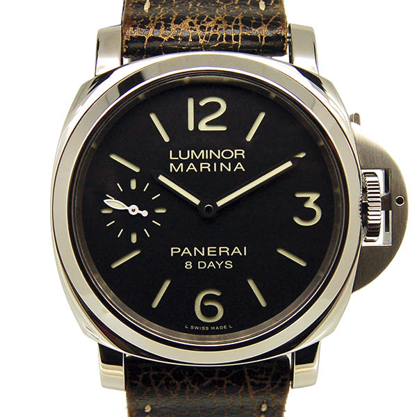 パネライ　PANERAI　ルミノールマリーナ　8デイズ　PAM00510　SS　44mm　手巻き　ブラック　USED　中古