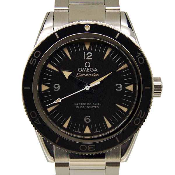 オメガ　OMEGA　シーマスター300　マスターコーアクシャル　233.30.41.21.01.001　SS　ブラック　41mm　USED　中古