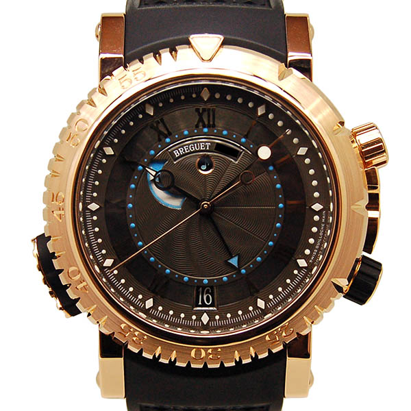 ブレゲ　BREGUET　マリーンロイヤル　5847BR/Z2/5ZV　ローズゴールド　ラバーベルト　グレー　USED　中古