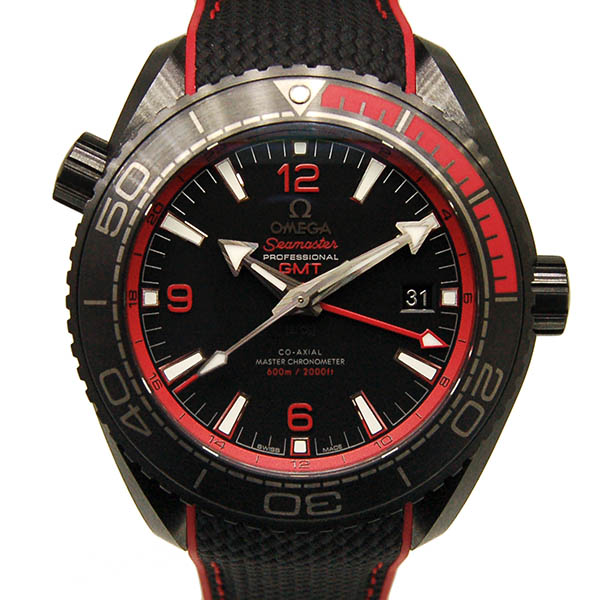 オメガ　OMEGA　シーマスター　プラネットオーシャン　ディープブラック　マスタークロノメーターGMT　215.92.46.22.01.003　レッド　未使用品