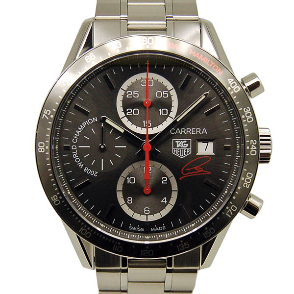 タグホイヤー　TAG HEUER　カレラタキメータークロノ　ルイス・ハミルトン　CV201M.BA0794　世界2500本限定　USED　中古