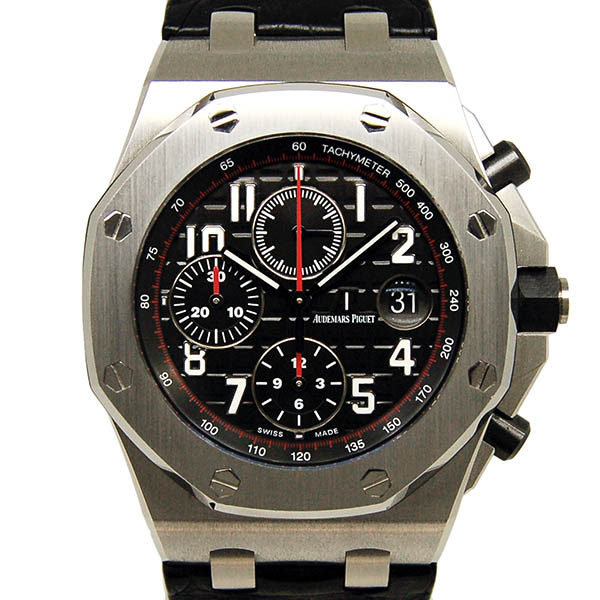 オーデマ・ピゲ　AUDEMARS PIGUET　ロイヤルオーク　オフショアクロノ　26470ST.OO.A101CR.01　革ベルト　ブラック　USED　中古
