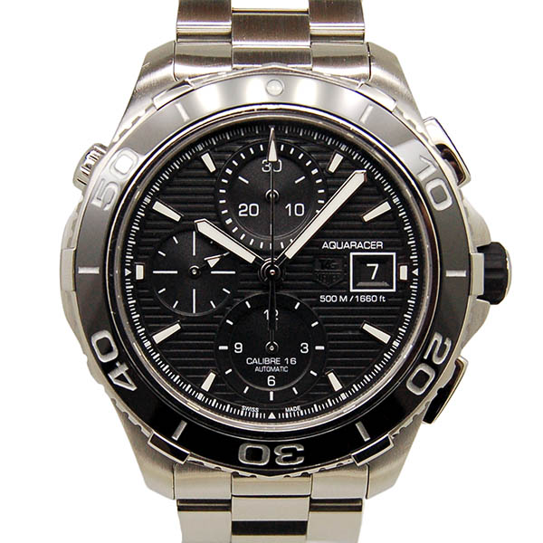 タグホイヤー　TAG HEUER　アクアレーサー クロノグラフ　CAK2110.BA0833　SS　43mm　ブラック　USED　中古