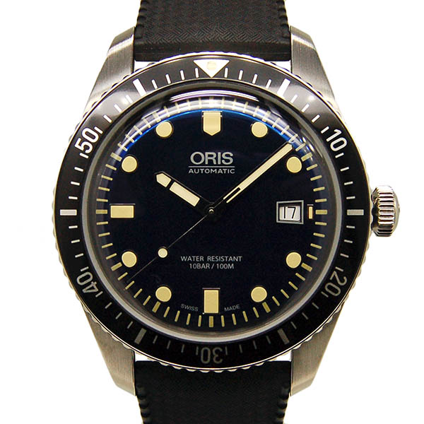 オリス　ORIS　ダイバーズ65　733 7720 4055R　ブルー　42mm　SS　ラバーベルト　USED　中古