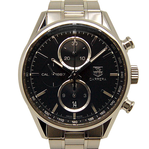 タグホイヤー　TAG HEUER　カレラクロノ　キャリバー1887　CAR2110.BA0720　41mm　SS　ブラック　自動巻　USED　中古