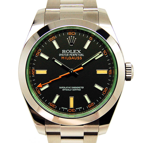ロレックス　ROLEX　ミルガウス　116400GV　グリーンガラス　ブラック　ランダム番　国内正規　未使用品