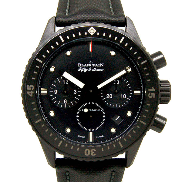 ブランパン　BLANCPAIN　フィフティファゾムス バチスカーフ フライバック クロノグラフ　5200-0130-B52A　43.6mm　ブラック　セラミック　USED　中古