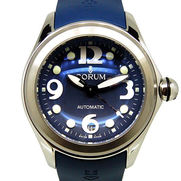 コルム　CORUM　バブル　082.310.20/F373 EE40　ブルー　47mm　SS　自動巻き　ラバー　未使用品