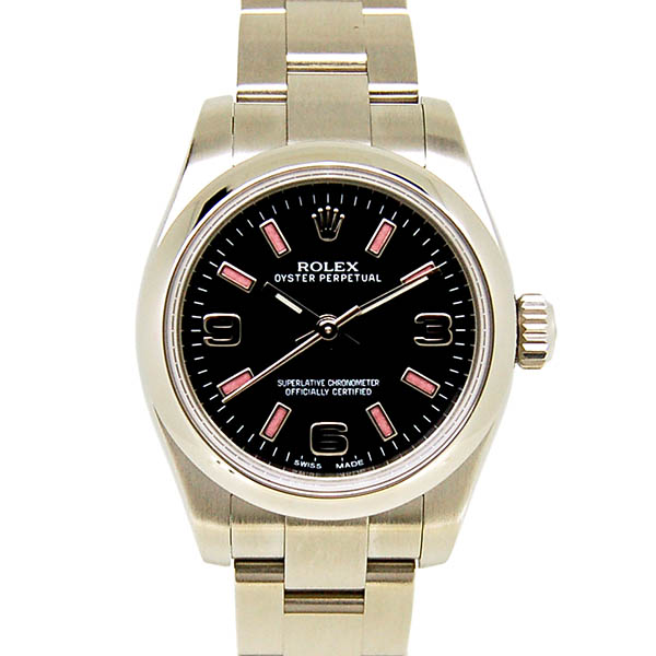 ロレックス　ROLEX　オイスターパーペチュアル　Ref.176200　 ピンクバー/369　ブラック　レディース　自動巻　26mm　ランダム番　国内正規　未使用品