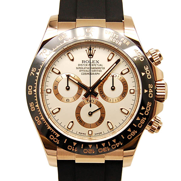 ロレックス　ROLEX　デイトナ　Ref.116515LN　K18ERG　セラミックベゼル　40mm　アイボリー　ラバーベルト　国内正規　未使用品