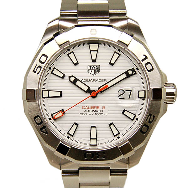 タグホイヤー　TAG HEUER　アクアレーサー　キャリバー5　WAY2013.BA0927　43mm　ホワイト　USED　中古