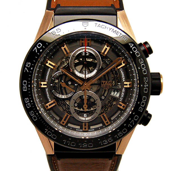 タグホイヤー　TAG HEUER　カレラ　キャリバーホイヤー01　CAR2A5C.FT6125　ローズゴールド　USED　中古