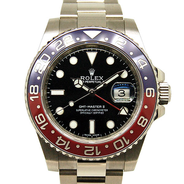 ロレックス　ROLEX　GMTマスター2　Ref.116719BLRO　18KWG　赤/青ベゼル　ブラック　40mm　未使用品